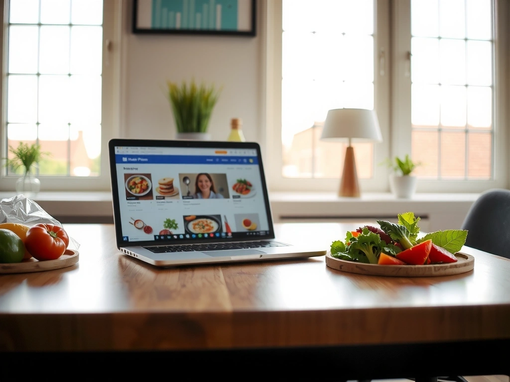 Online consult op een laptop